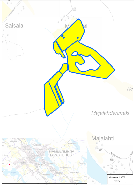 Vuokrattavat peltolohkot kartalla