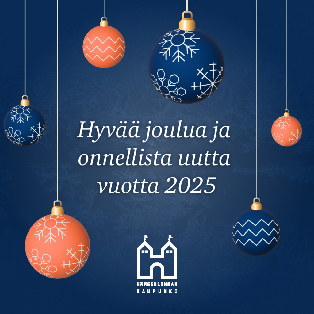 Hämeenlinnan kaupungin joulukortti 2024.